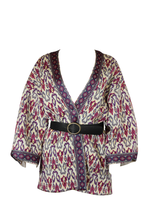 Quimono estampado com cinto