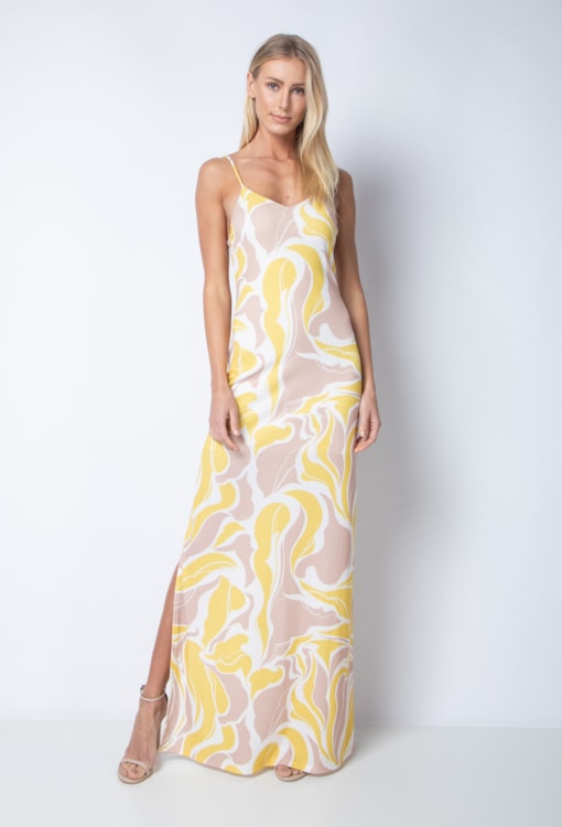 Vestido com Racha Lateral