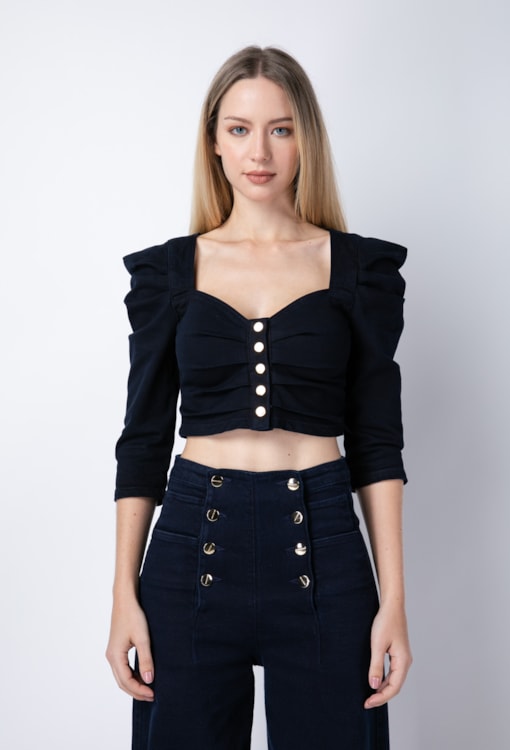 Casaco cropped ganga