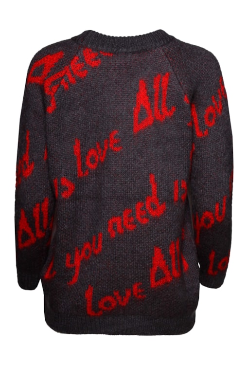 Camisola malha com texto