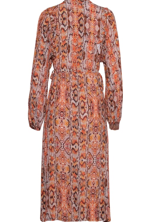 Vestido comprido padrão cobra