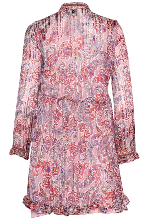 Vestido estampado plissado