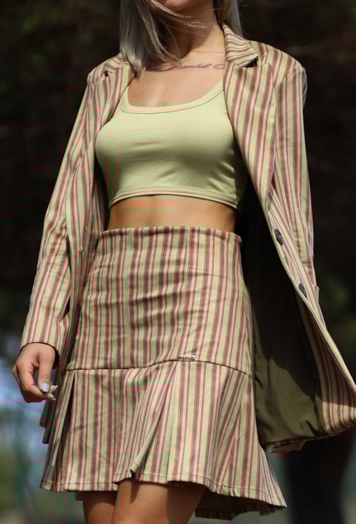 Mini-Saia Efeito Camurça