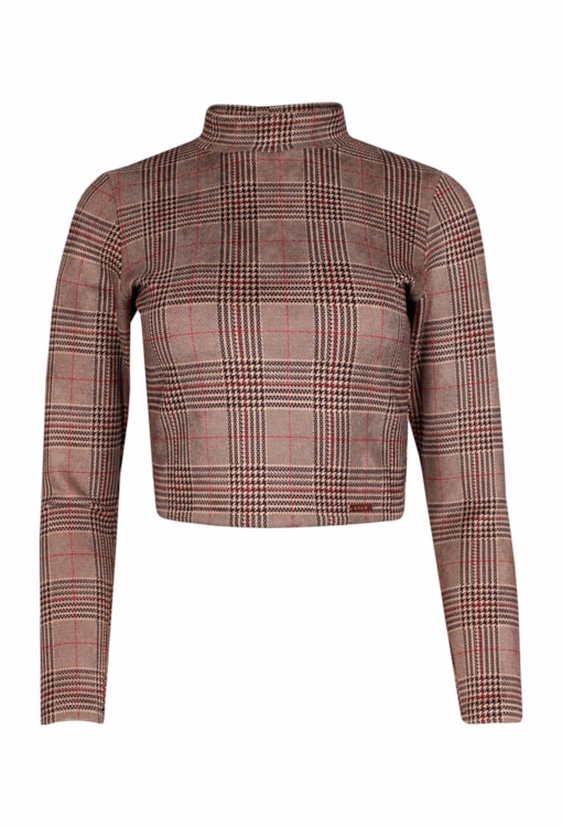 Blusa Cropped Xadrez