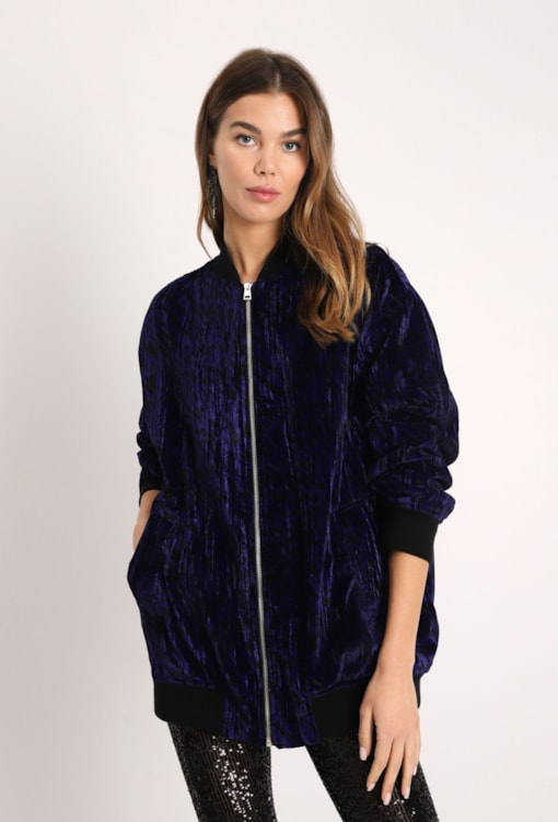 BOMBER OVERSIZED PADRÃO LEOPARDO