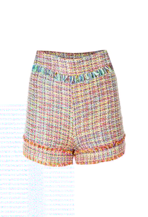 Calções tweed multicolor 