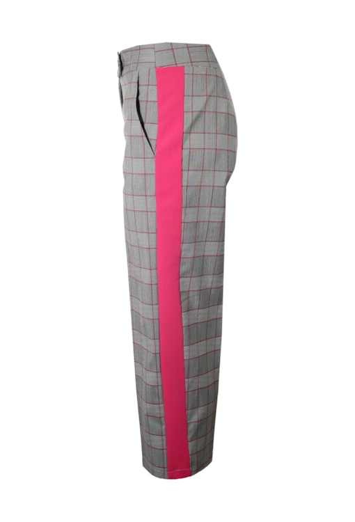 Calças Xadrez com risca lateral