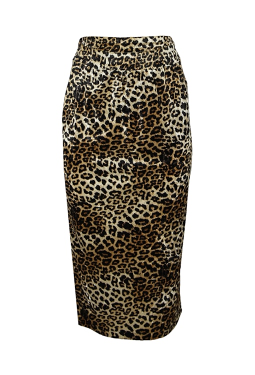 Saia de veludo em leopardo