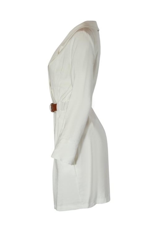 Vestido estilo blazer com cinto