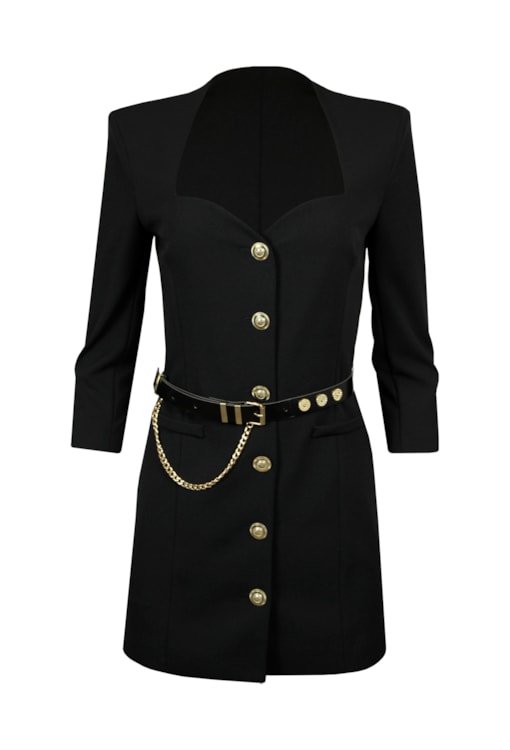 Vestido com decote coração