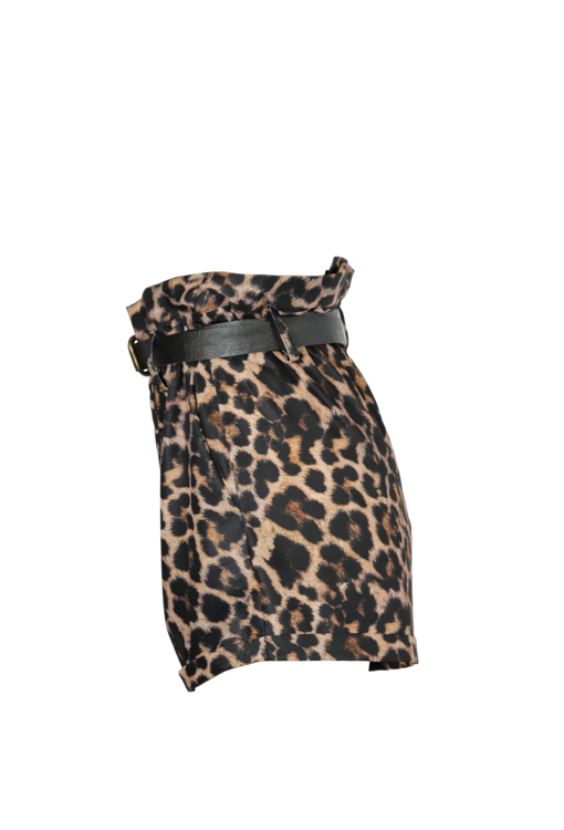 Calções acetinados padrão leopardo
