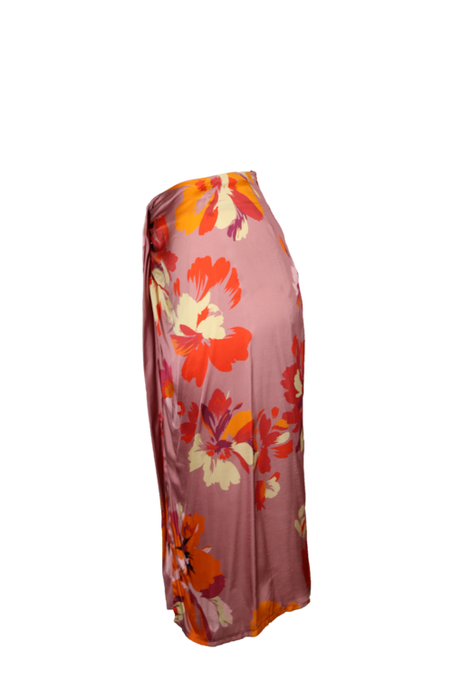 Saia acetinada drapeada