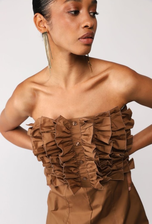 Macacão com calça palazzo