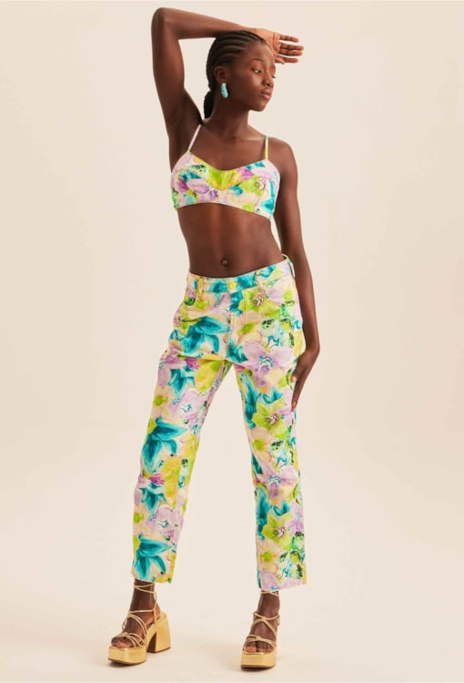 Calças Estampa Floral 